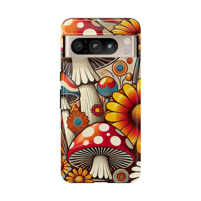 Colorful Mushroom Flower Phone Case - Boho Chic Design