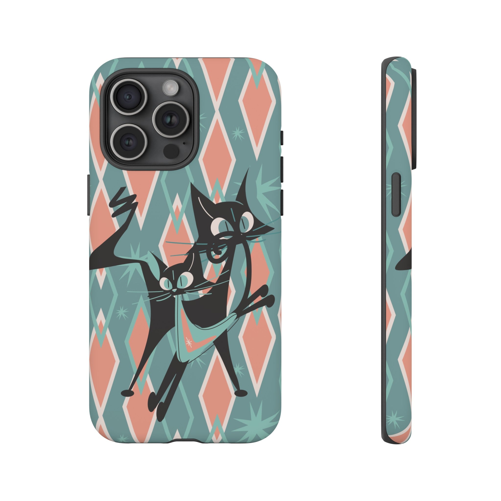 Mid Mod Atomic Cat Kitschy Retro Chic Samsung, Smart Phone Tough Cases