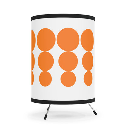 Pyrex Orange Dot, Minimalist Modern Tripod Lamp with Orange Dots