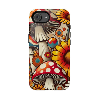Colorful Mushroom Flower Phone Case - Boho Chic Design
