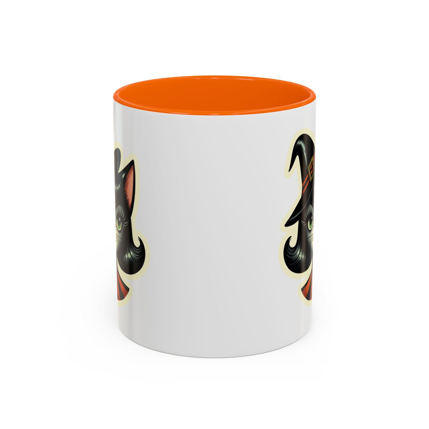 Vintage Halloween Black Cat Sexy Sexton Mid Century Modern Accent Coffee Mug - Mid Century Modern Gal