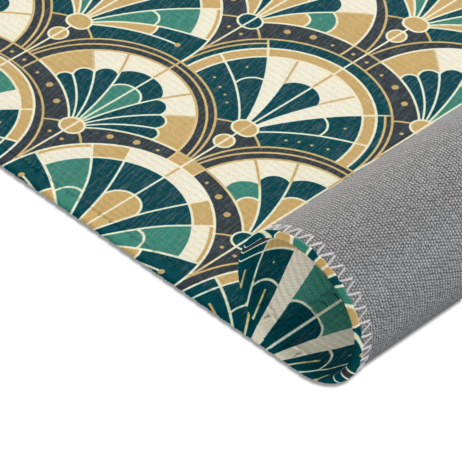 Art Deco Peacock Inspired Area Rug