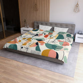 Mid Century Modernist Abstract Designed, Geometric Retro MCM Colorful Funky  Duvet Cover - Mid Century Modern Gal