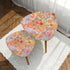 Vintage 70s Floral Pink Yellow Blue, Groovy Mid Mod Flower Power Nesting Tables - Mid Century Modern Gal