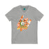 Atomic Cat, Retro Floral V-Neck Tee for Casual Style - Mid Century Modern Gal