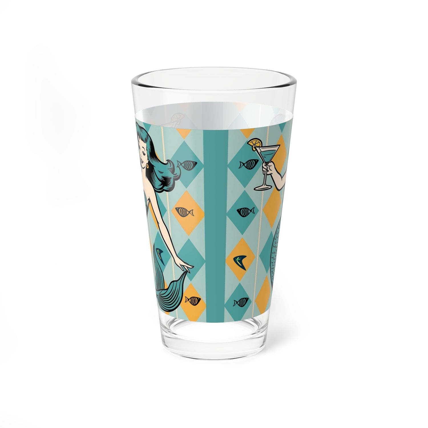 Retro Mermaid Themed Mid Century Modern Barware Kitschy Mermaid Lounge– Retro Cocktail Vibe - Mid Century Modern Gal