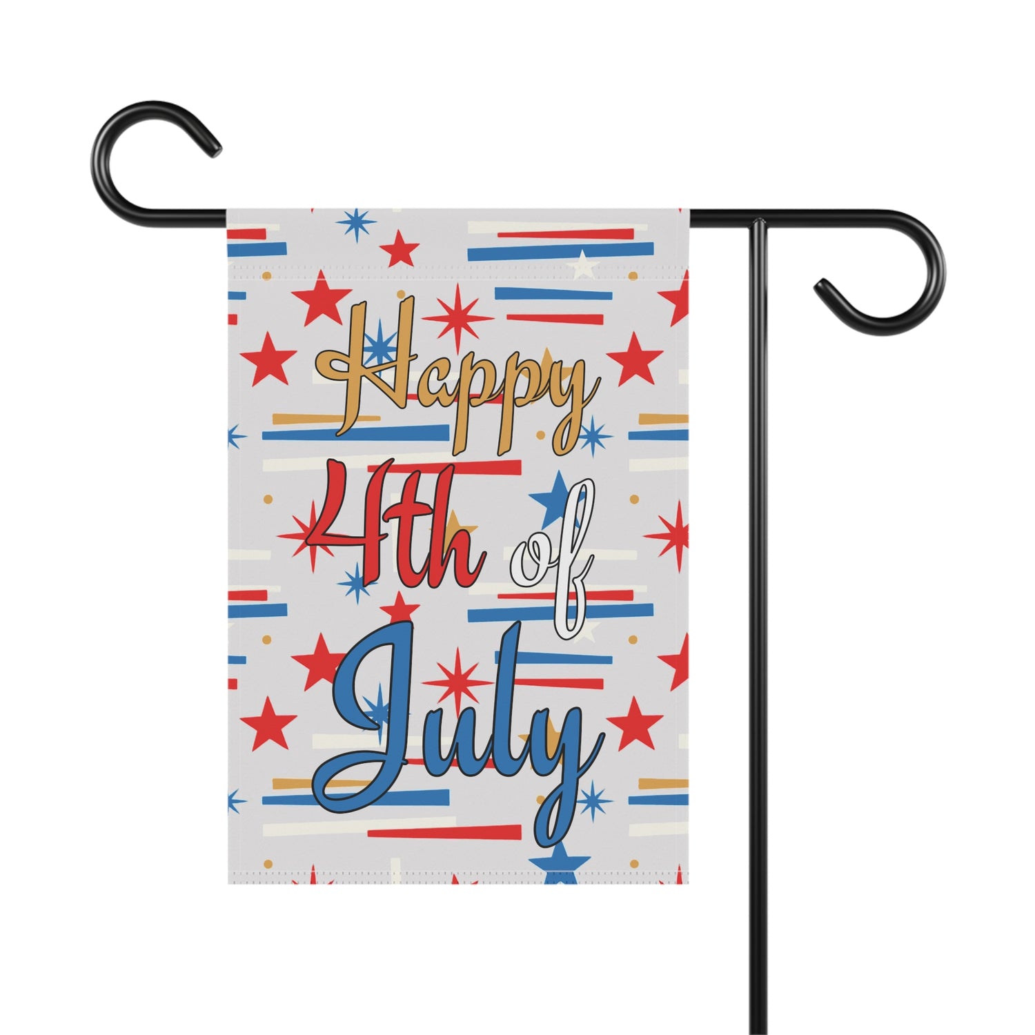 Mid Century Modern 4th of July Stars Garden Flag