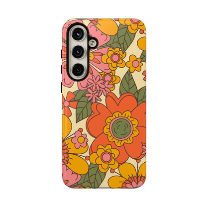 Groovy Retro Flower Power Vintage Inspired Pattern Smart Phones Tough Phone Cases