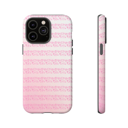 Pink Pyrex Gooseberry Striped Phone Case, Stylish Phone Cover, Tough Protective Case, Cute Cell Phone Case, Trending Gift for Her - Mid Century Modern Gal
