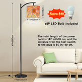 Flower Power Vintage 70s Florals Mid Mod Arc Floor Lamp - Mid Century Modern Gal