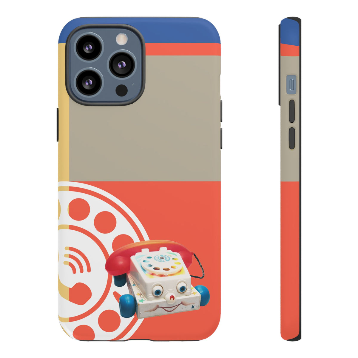 The First Original Phone, Eye Phone, Retro Kitschy Cute Rotary Phone, Tough Phone Cases - Mid Century Modern Gal