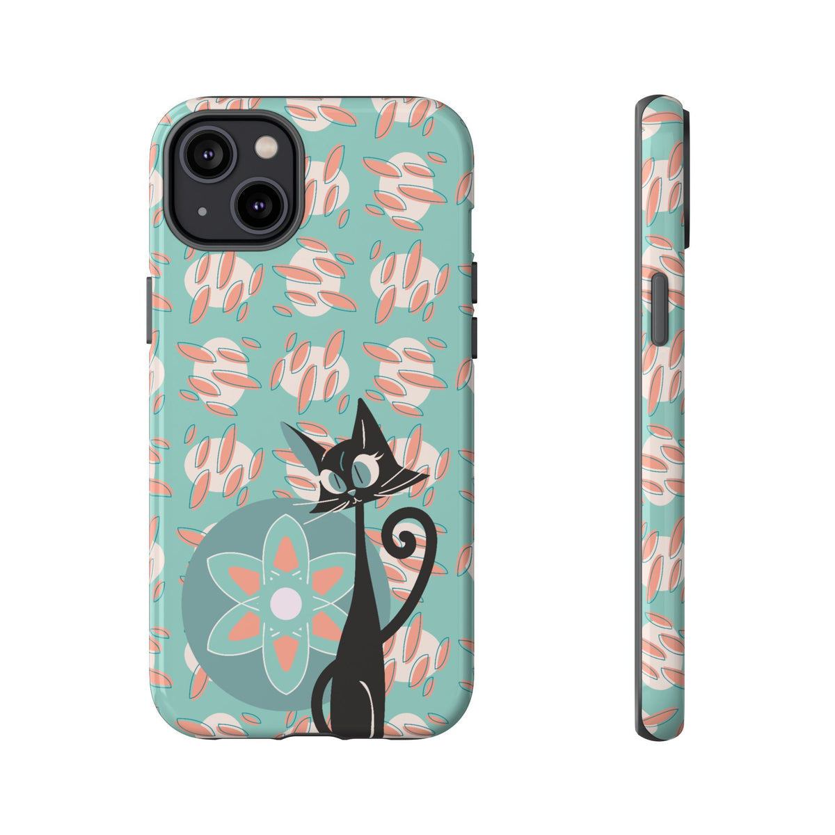 Atomic Cat, Mid Century Modern Funky Fun Smart Phone Tough Phone Cases