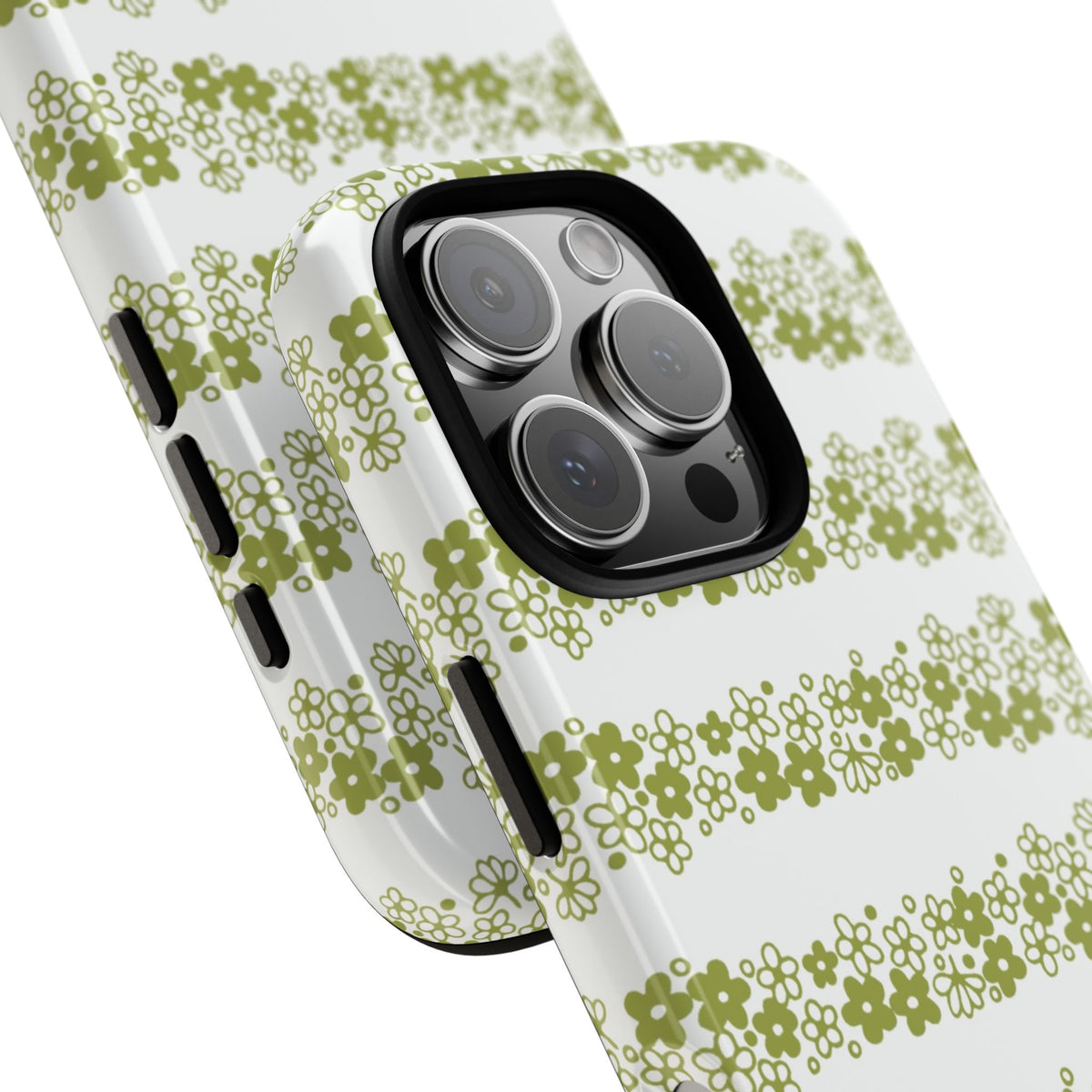 Pyrex Crazy Daisy Spring BlossonFloral Phone Case: Tough Cases with Elegant Green Floral Design, Durable Phone Cover