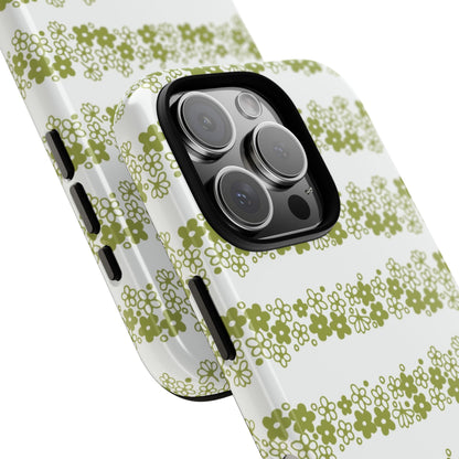 Pyrex Crazy Daisy Spring BlossonFloral Phone Case: Tough Cases with Elegant Green Floral Design, Durable Phone Cover