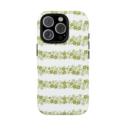 Pyrex Crazy Daisy Spring BlossonFloral Phone Case: Tough Cases with Elegant Green Floral Design, Durable Phone Cover