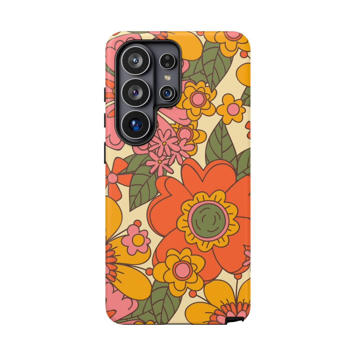 Groovy Retro Flower Power Vintage Inspired Pattern Smart Phones Tough Phone Cases