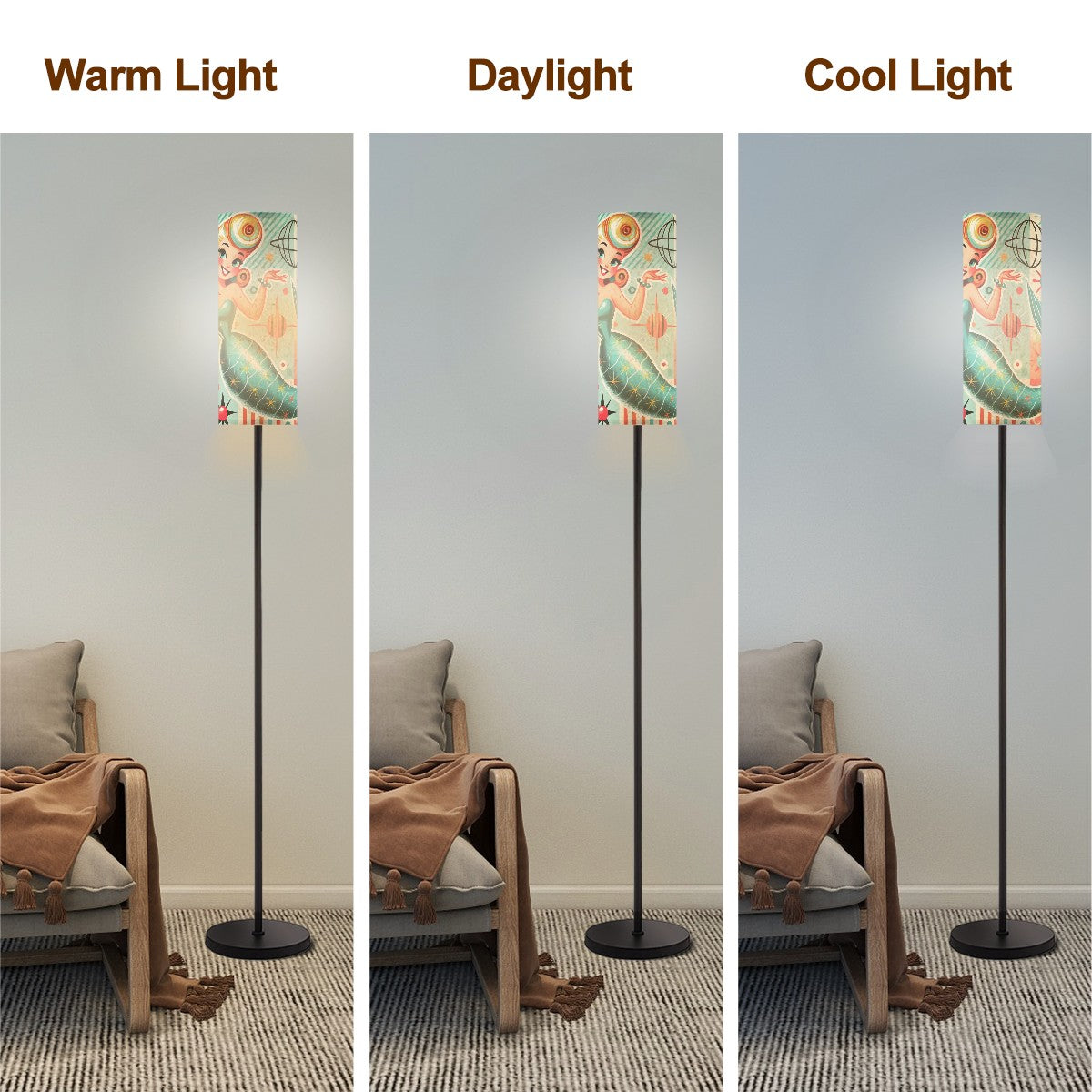Mermaid Designed Mid Century Modern Kitschy Floor Lamp Modern Standing Lamp - Mid Century Modern Gal