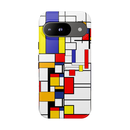 Retro Mod Mondrian, Mid Century Modern Style Tough Phone Case