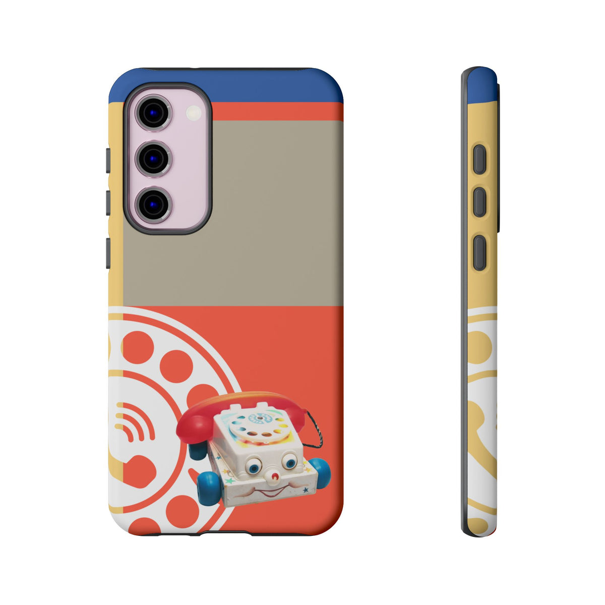 The First Original Phone, Eye Phone, Retro Kitschy Cute Rotary Phone, Tough Phone Cases - Mid Century Modern Gal