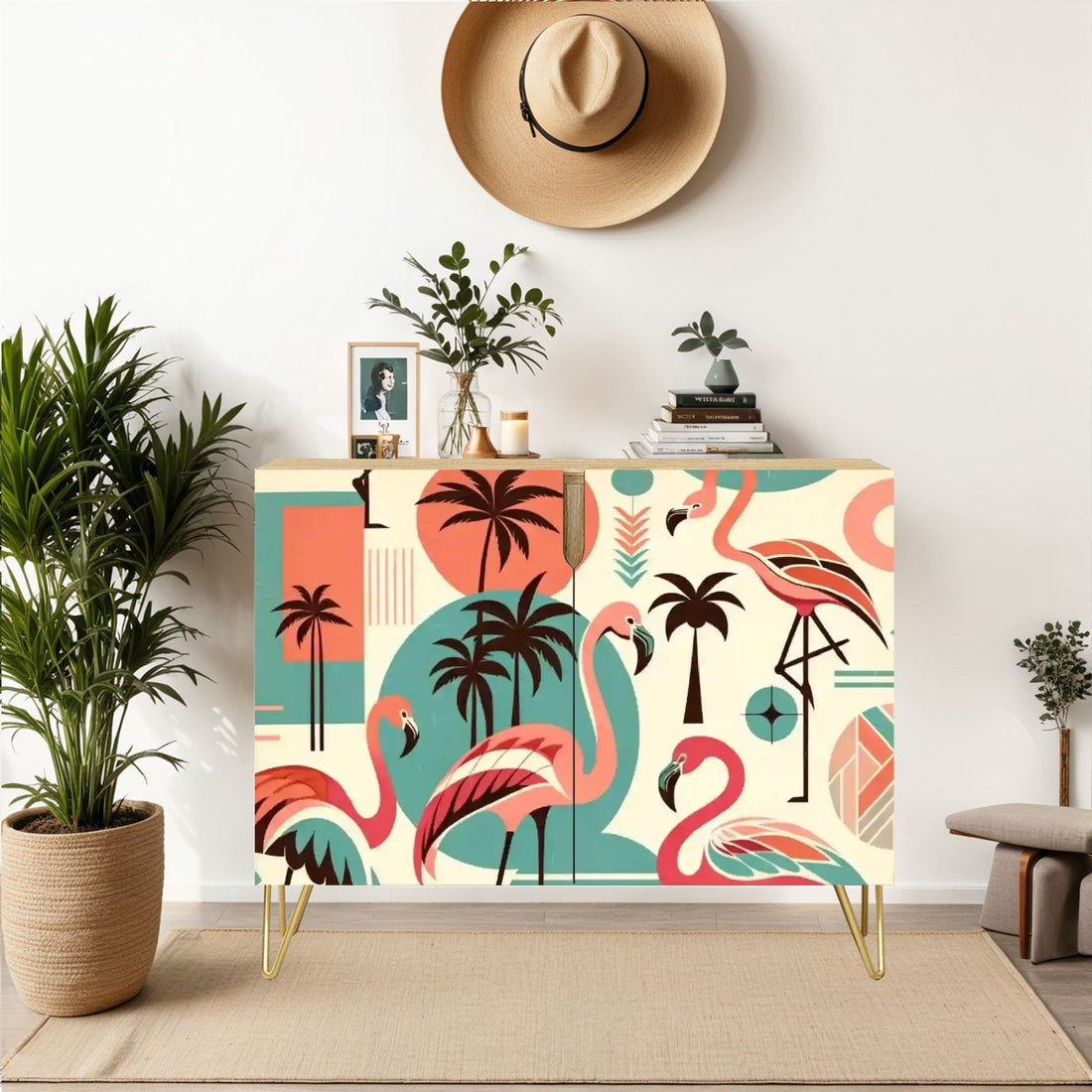 Palm Springs California Mid Century Modern Decor Wooden Storage Cabinet - Mid Century Modern Gal