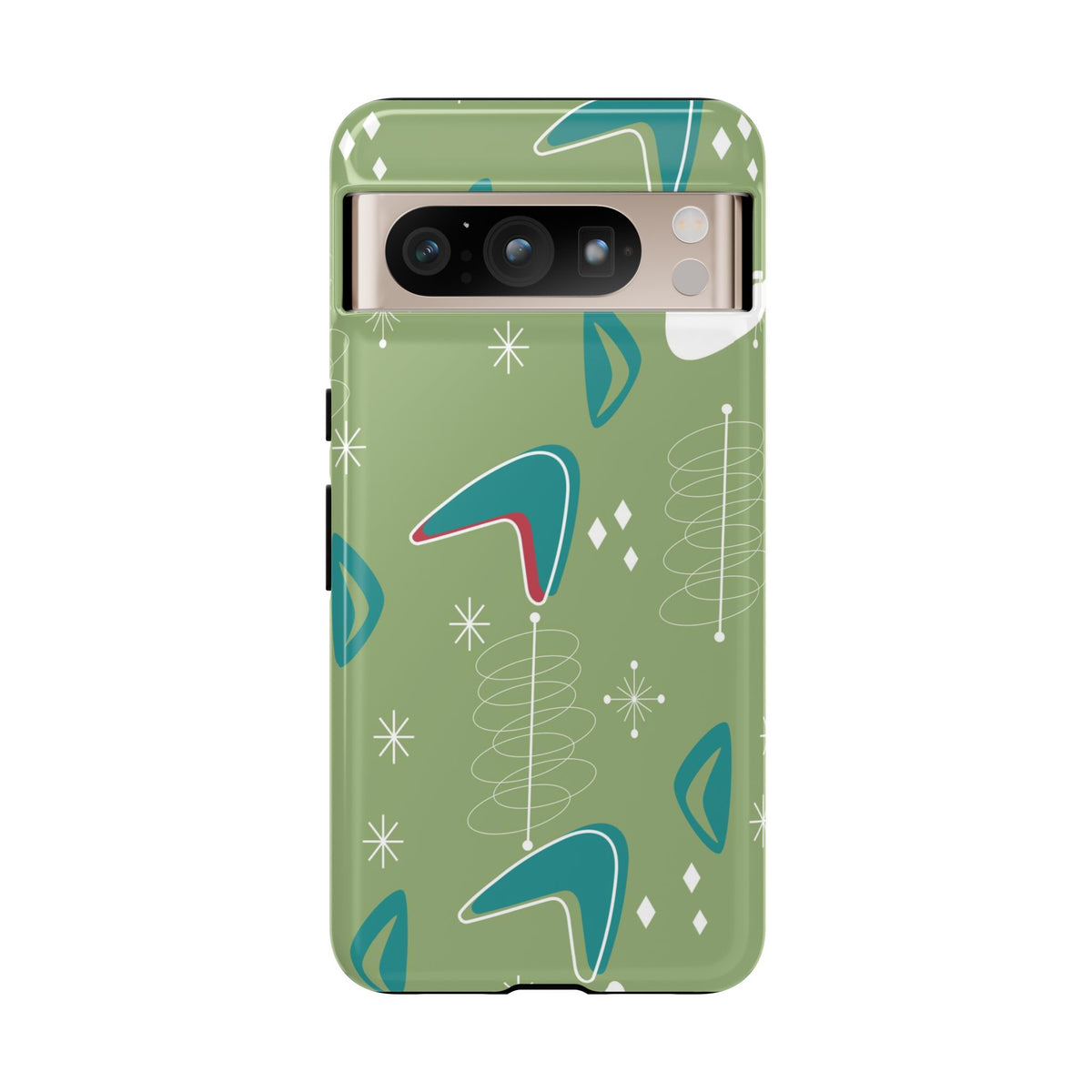 Mid Century Modern Atomic Boomerang, 50s Space Age Tough Phone Case