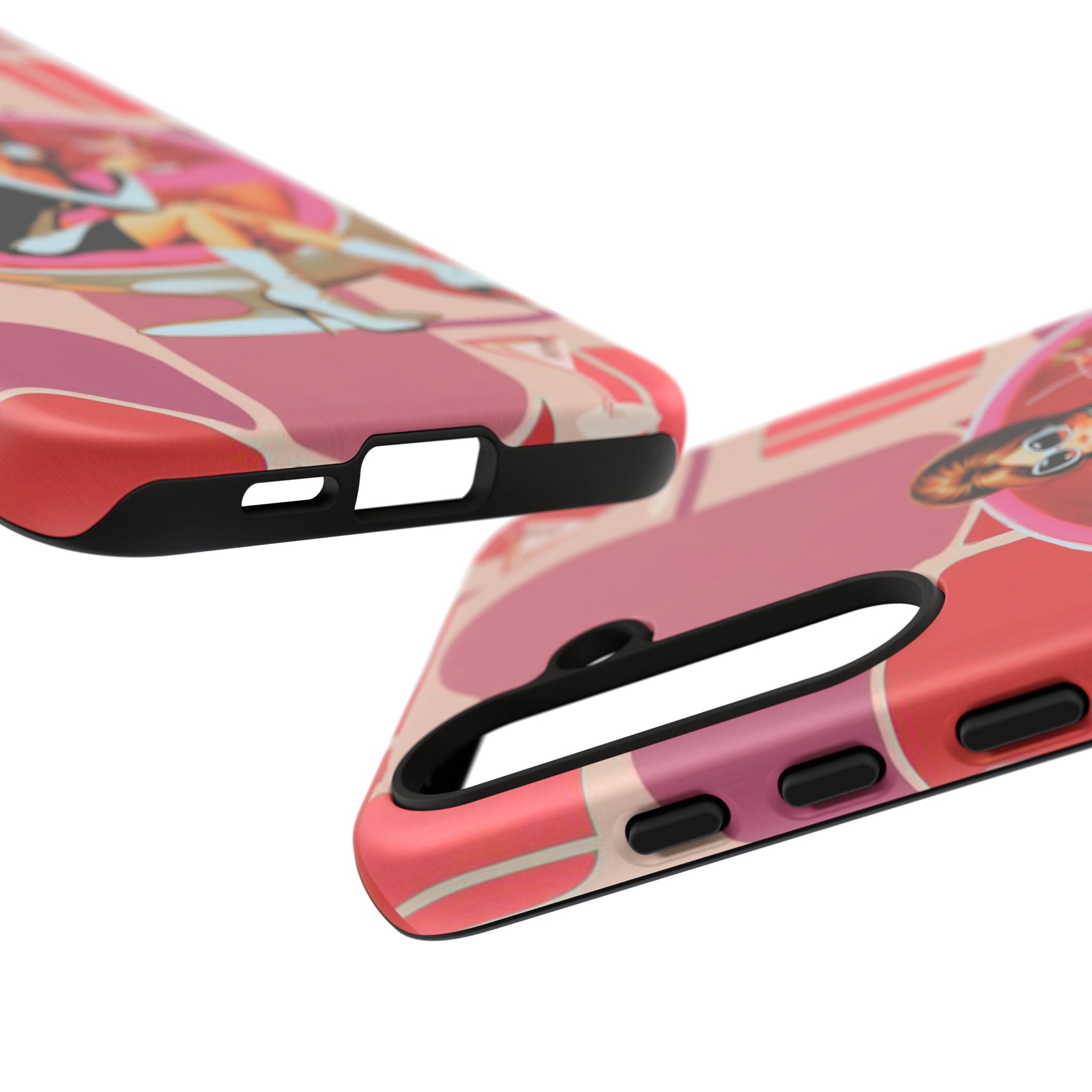 Mid Mod 60s Mod Gal, Kick Back Enjoy, Retro Chic Phone Case with Cocktail Design