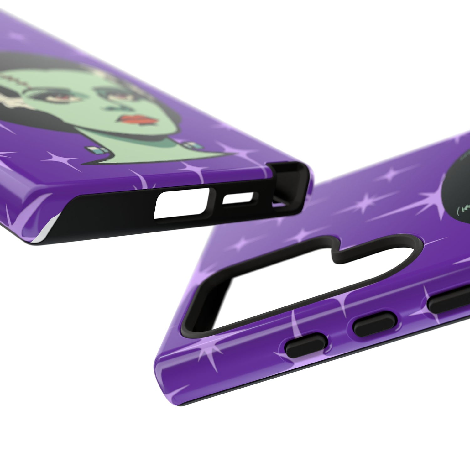 Bride of Frankenstein Retro Mid Mod Horror Buff Purple Halloween Tough Phone Case