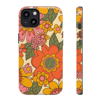 Groovy Retro Flower Power Vintage Inspired Pattern Smart Phones Tough Phone Cases