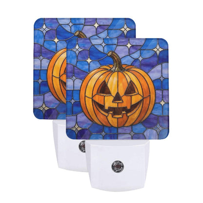 Halloween Stained Glass Style Jack-o&