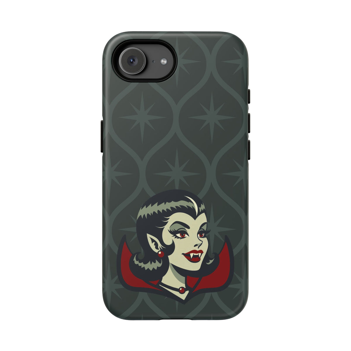 Vampire Dracula Girl Halloween Goth Horror Buff MCM Green Tough Phone Case