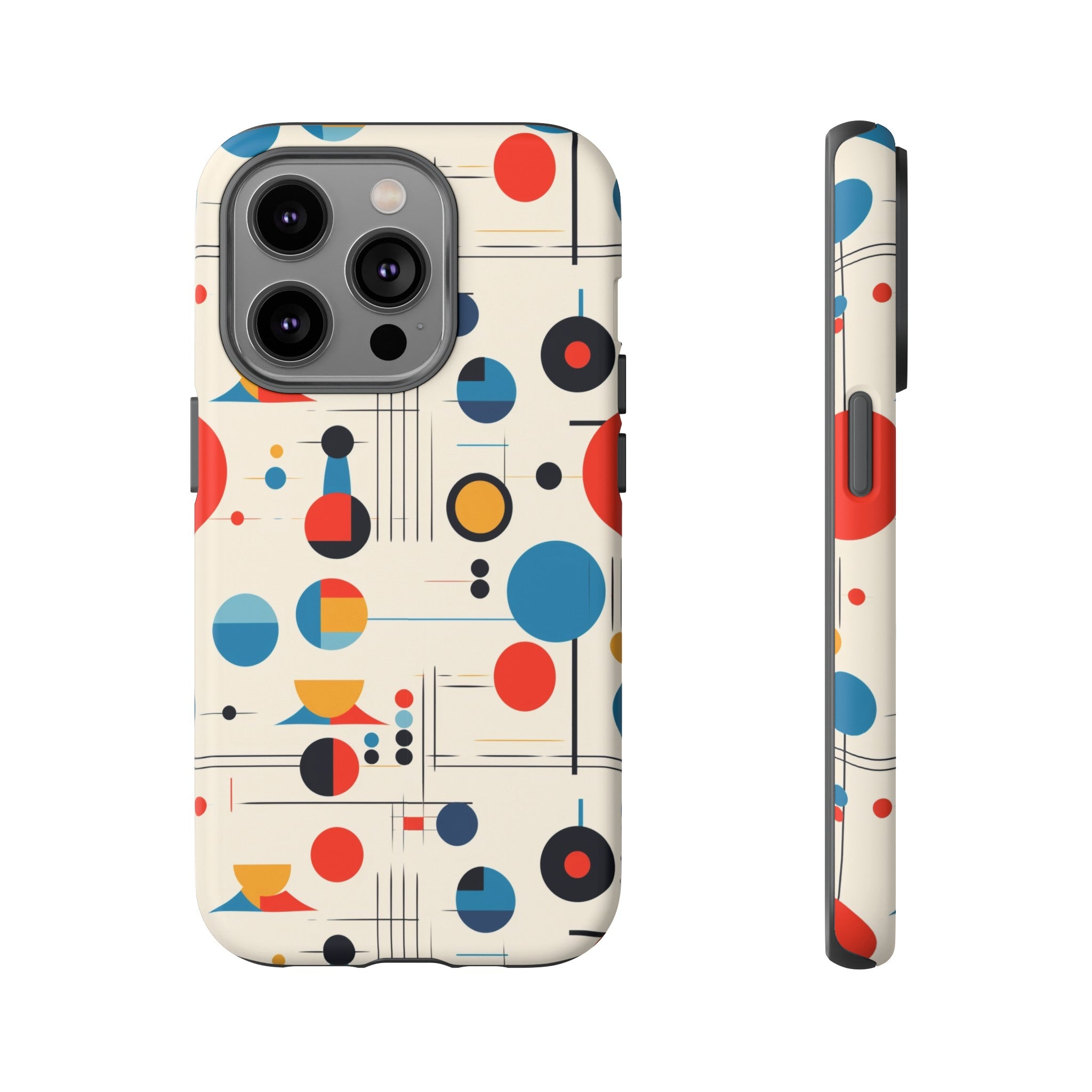 Mid Mod Bauhaus Designed iPhone, Samsung, Retro Phone Tough Cases