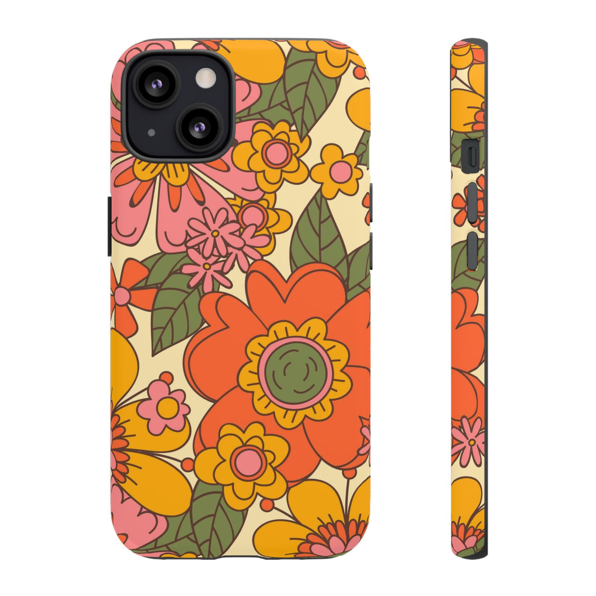 Groovy Retro Flower Power Vintage Inspired Pattern Smart Phones Tough Phone Cases