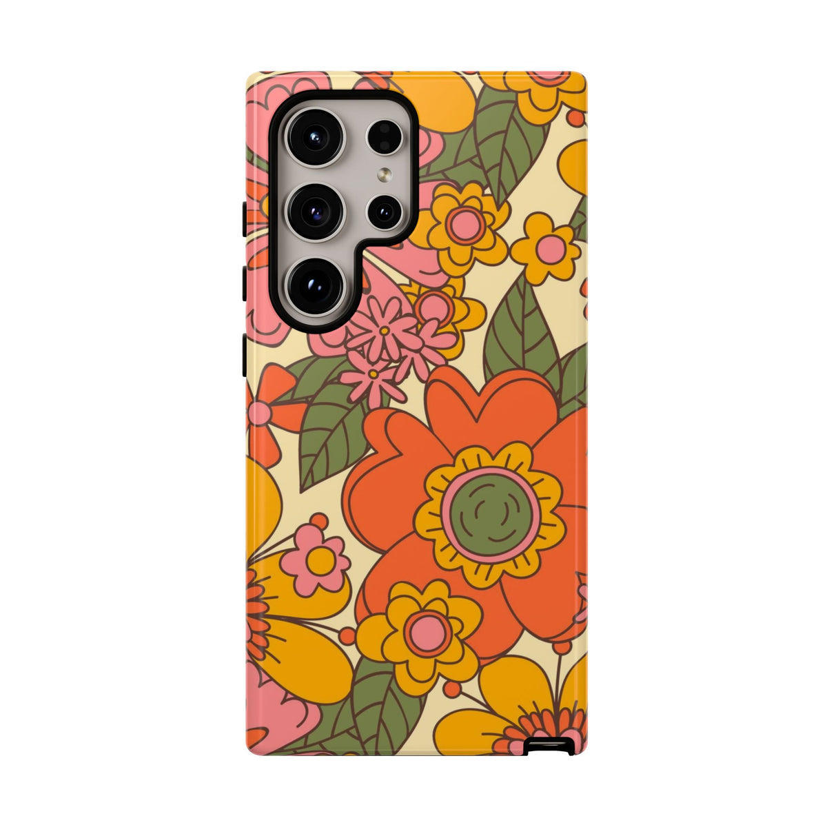 Groovy Retro Flower Power Vintage Inspired Pattern Smart Phones Tough Phone Cases