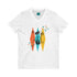 Atomic Cat, Mid Century Modern Whimsical V-Neck Tee For Women - Mid Century Modern Gal