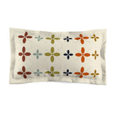 Modern Scandinavian Flower, Simple Minimalist MCM Microfiber Pillow Sham - Mid Century Modern Gal