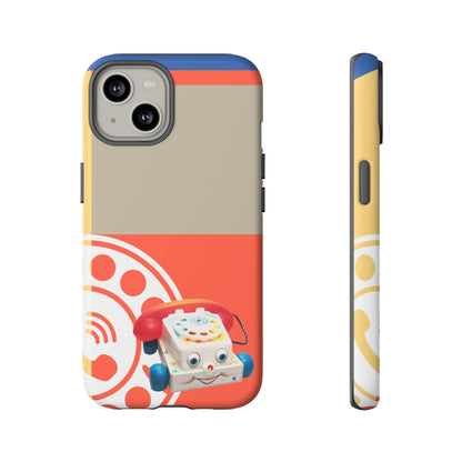 The First Original Phone, Eye Phone, Retro Kitschy Cute Rotary Phone, Tough Phone Cases - Mid Century Modern Gal
