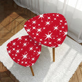 Atomic Starburst Red Mid Century Modern Kitschy Nesting Tables - Mid Century Modern Gal