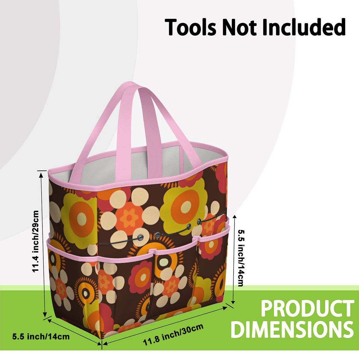 Retro Flower Power 70s Garden Tool Bag