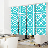 1950s Breeze Block, Aqua Blue Mid Century Modern Hanging Room Divider 12 pcs - Mid Century Modern Gal