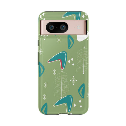 Mid Century Modern Atomic Boomerang, 50s Space Age Tough Phone Case
