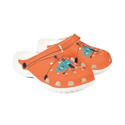 Atomic Cat Space Clogs, Kitschy Comfy Walking Shoes For The Mid Century Mod Retro Lover