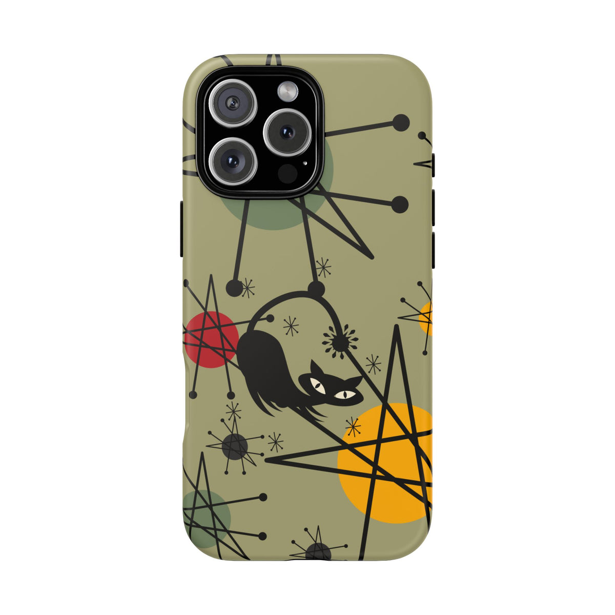 Mid Century Modern Atomic Cat, Retro Chic Groovy Mod Samsung, Smart Phone Tough Cases