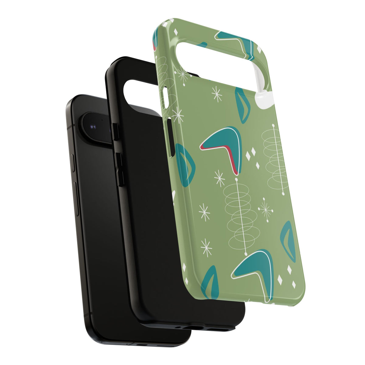 Mid Century Modern Atomic Boomerang, 50s Space Age Tough Phone Case