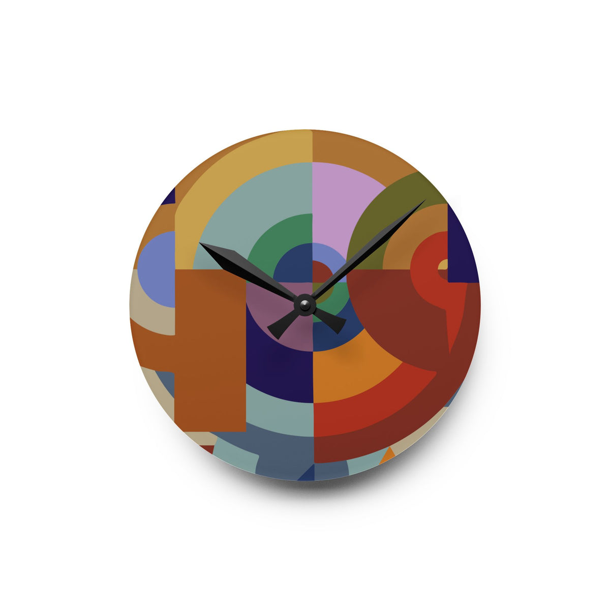 Mid Century Modern Wall Clock Bauhaus Modern Abstract Acrylic Wall Clock – Colorful Decorative Timepiece for Home & Office - Mid Century Modern Gal