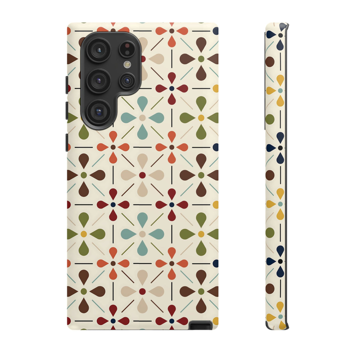 Scandinavian Flower, Mid Modern Danish Design Tough Phone Case