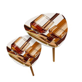 Bourbon Whisky Mid Century Modern Nesting Tables - Mid Century Modern Gal