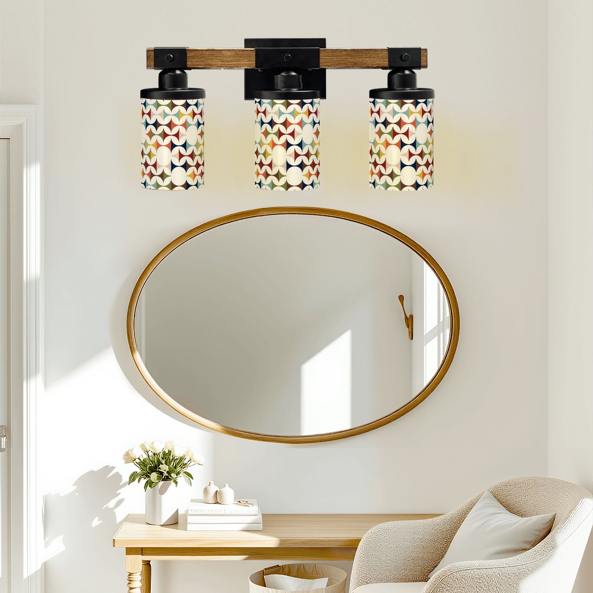 Scandinavian Modern Danish Bathroom Vanity Light Fixture - Mid Century Modern Gal
