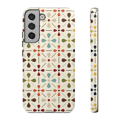 Scandinavian Flower, Mid Modern Danish Design Tough Phone Case