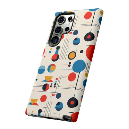 Mid Mod Bauhaus Designed iPhone, Samsung, Retro Phone Tough Cases