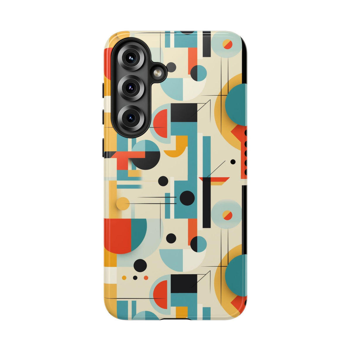 Bauhaus Designed Mid Mod Geometric Groovy Smart Phone, iPhone, Samsung, Pixel Compatible Tough Cases